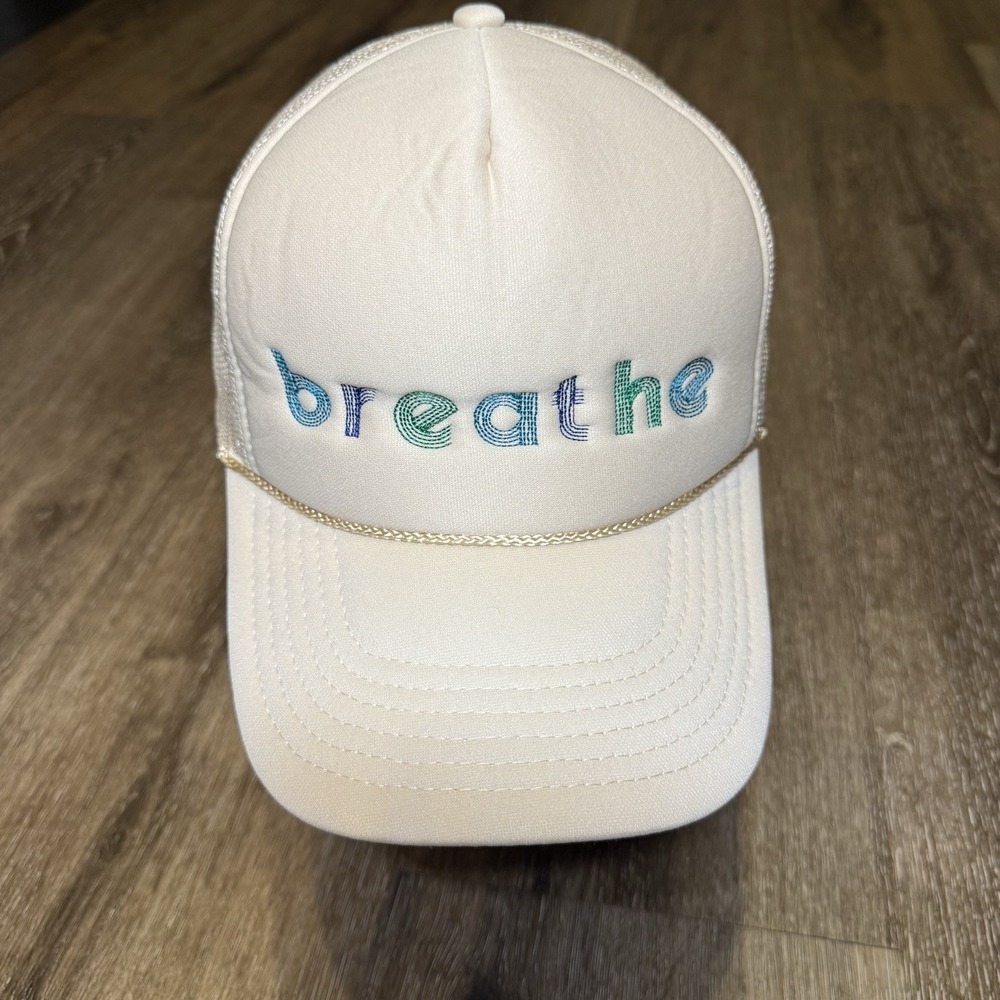 breathe Running Snapback Hat Brown Tan Khaki Foam Mesh Rope Trucker Cap
